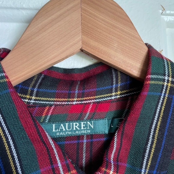 Lauren Ralph Lauren Plaid Button Down Shirt Large - Picture 3 of 4